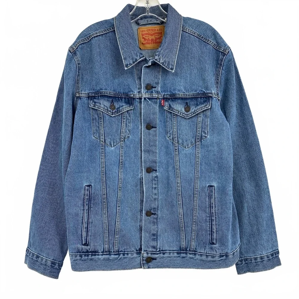 Levi’s Blue Light Wash Denim Jacket | Men’s XL Cotton Lightweight